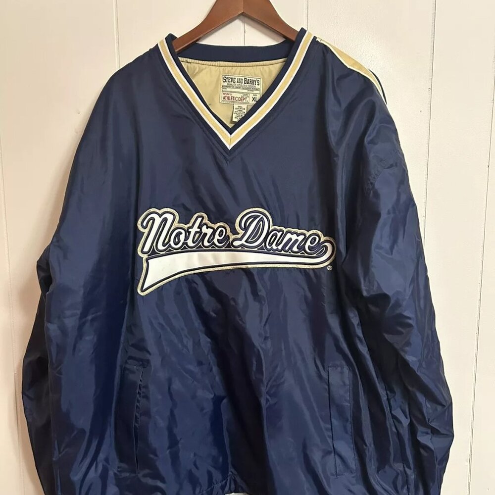 Notre Dame Pullover Jacket Notre Dame Vintage Steve and Barrys V-Neck XL